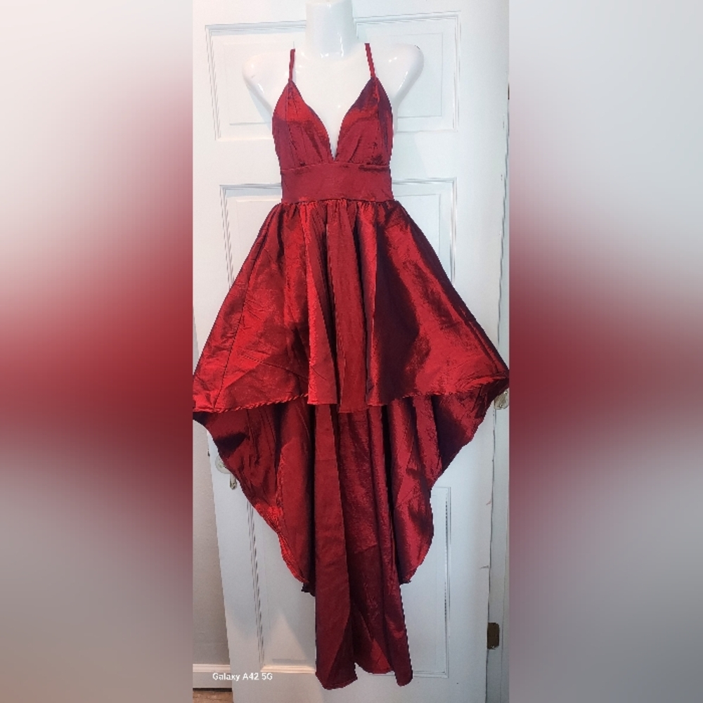 Symphony Bridal Radiant Red High-Low Gown